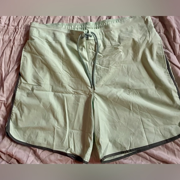 Big Mens 2 XL XXL Swim Trunks Mint Green Gray George Running Shorts NWT - Picture 1 of 7